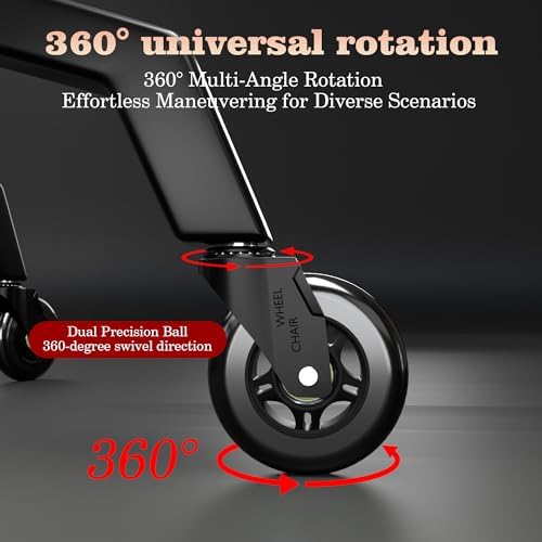 Office Chair Wheels Replacement,3" Chair Casters 7/16" Stem,Universal fit for Most Rolling/Gaming Chairs,Floor Protection for Carpet/Hardwood/Tile,Smooth&Quiet Rolling,Set of 5