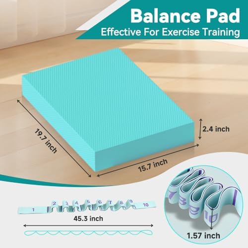 Large Thick Balance Pad Non-Slip Stability Trainer Yoga & Pilates