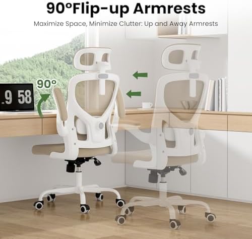 Ergonomic Office Chair, High Back Mesh Desk Chair with Headrest