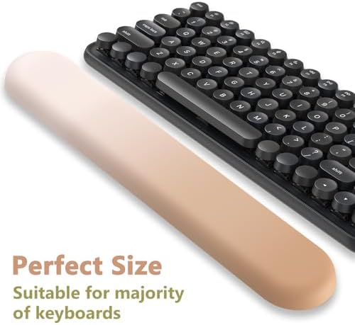 AKIT Ergonomic Mouse Pad with Wrist Rest& Keyboard Wrist Rest, Wrist Rest for Computer Keyboard, Pain Relief, Non-Slip Rubber Base, Mousepad Wrist Support for Gaming, Office, Gradient Brown