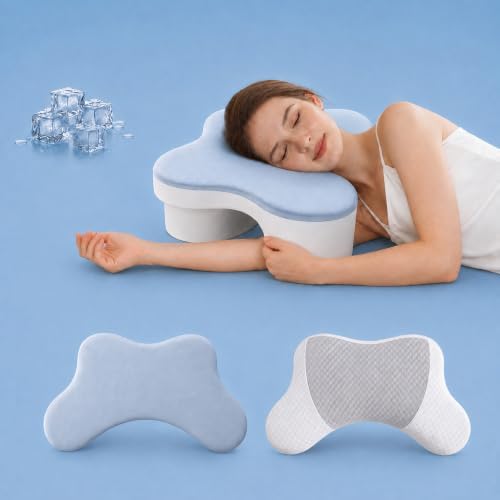 Side Sleeper Pillow with Arm Hole, Ergonomic Pillow, 1 Extra Pillowcase