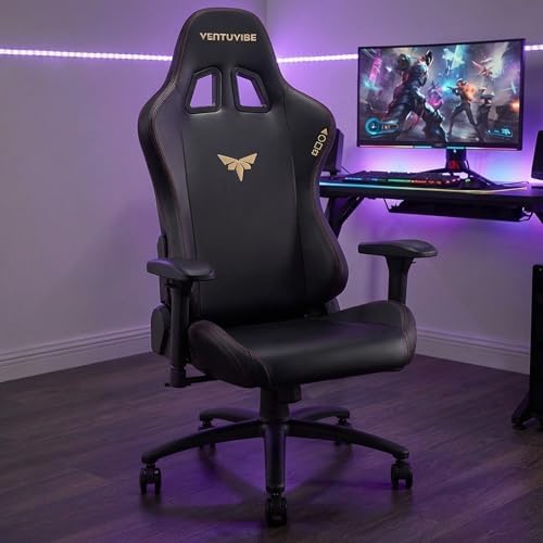 Gaming Chair 4D Adjustable Armrests - 170° Reclining & 320lb Capacity, High Back Ergonomic Computer Chair with Lumbar Support, Headrest & Lumbar Pillow