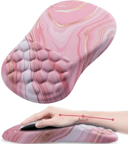 Ergonomic Mouse Pad Wrist Rest, 15° Memory Foam, Non-Slip PU Base