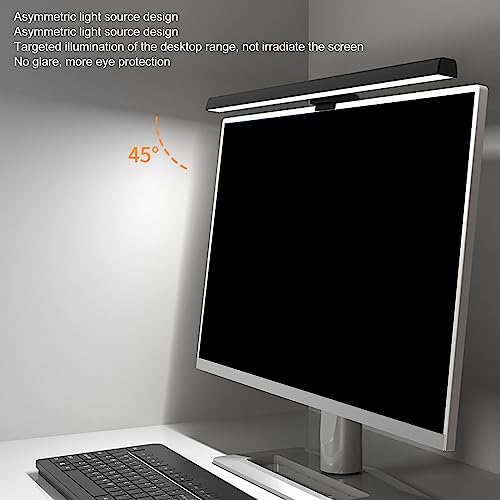 Monitor Light Bar, Touch Control with 3 Color Temperatures & Infinite Dimming, Eye-Caring Screen Light for Computer Laptop Desktop, White