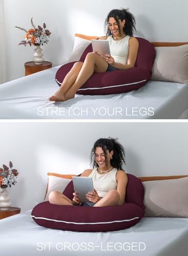 INSEN Reading Pillow, Back Pillow for Sitting in Bed and Couch, Gaming Pillow for Adults, Sit Up Support for Bed