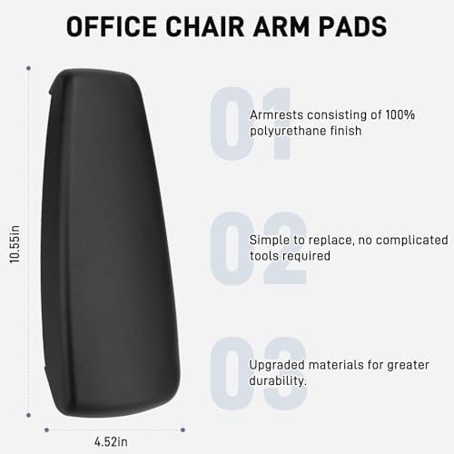Arm Pads Replacement for Herman Miller Embody Office Chair - Arm Rest Caps for Adjustable Arms, Fit Embody Arm Caps - Ergonomic Desk Chair Accessories(1-Pair)