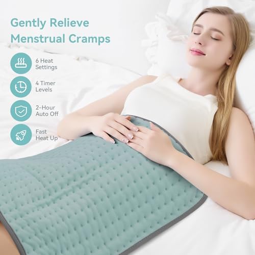 XXL Heating Pad for Back/Neck/Shoulder/Leg/Knee Pain Relief, Period Cramps