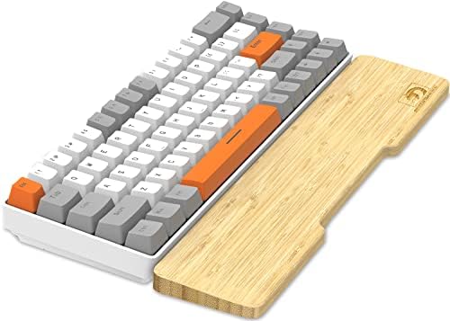 Bamboo Keyboard Wrist Rest for Computer Keyboard, Ergonomic Mechanical Keyboard Wrist Rest, Hard Wrist Rest for Pain Relief, Anti-Slip Keyboard Rest Pad for Laptop/PC Gaming/Mac (68-Key)