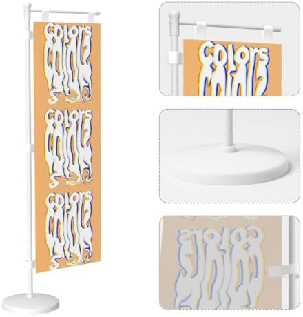 Melting Colors Colorful Deluxe Desk Flag Set, 12 x 4 Inch Miniature Table Flag with 14" Pole & Stand Base