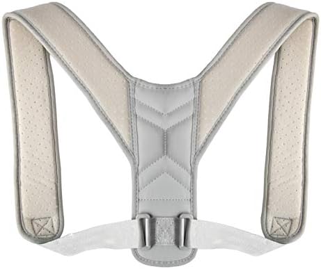 DSMYYXGS Clavicle Spine Physical Adjustable Back Posture Corrector Belt Men Women Home Office Upper Shoulder Posture Correction (Color : Grey, Size : Small)