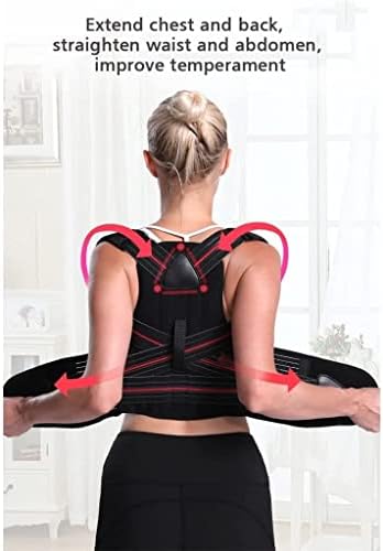 Adjustable Straight Back Posture Corrector Shoulder Lumbar Brace Spine Support Belt Adjustable Corset Correction Body (Size : Medium)