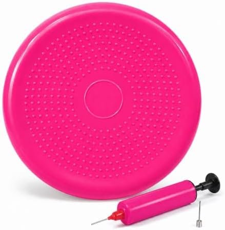 Hanstuten Wobble Seat Cushion Balance Disc - Rubber Wiggle Seat for Active Sitting, Office Desk Chair, and Core Strength Training