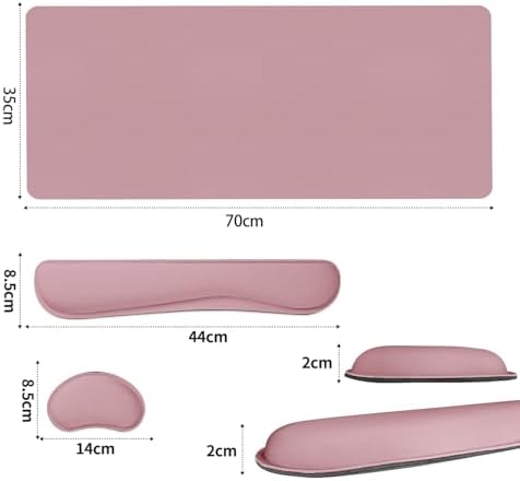 Mouse Pad and Keyboard Wrist Rest, 3-in-1 Keyboard and Mouse Pad
