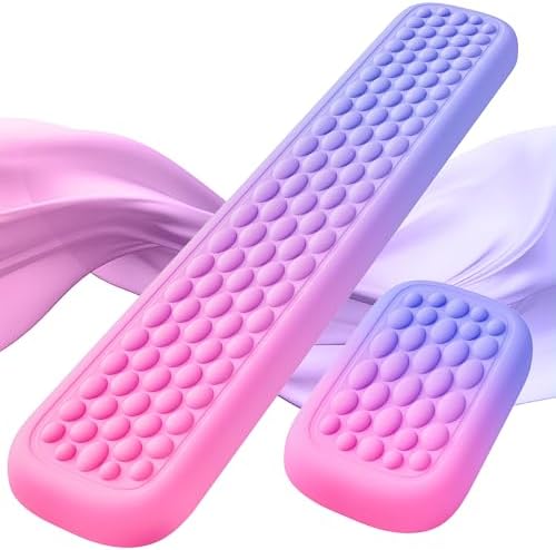 Lekvey Ergonomic Gaming Wrist Rest for Keyboard & Mouse (Pink/Purple)