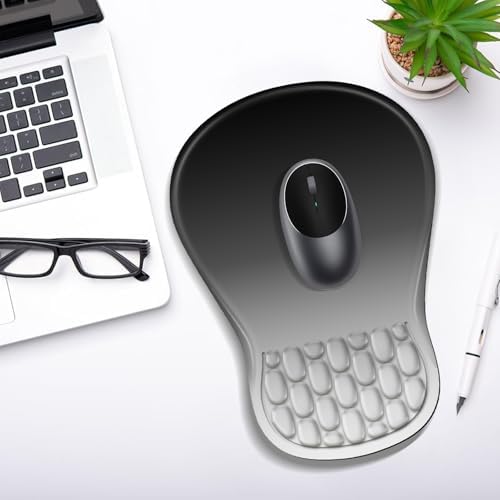 YIWEI Ergonomic Mouse Pad with Wrist Rest for Carpal Tunnel Pain Relief