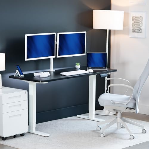 VIVO Black 60 x 24 in Standing Desk, DESK-KIT-2W6B