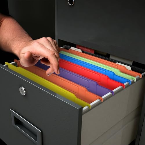 Watersay 12 Pack File Cabinet Dividers 11 x 6 in, Rainbow Color
