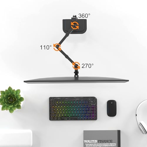 Pholiten Single Monitor Stand Desk Mount for 13-32 Inch