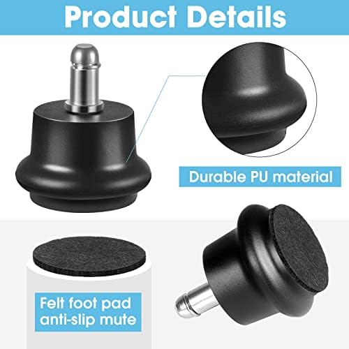 Bell Glides Replacement Office Chair, Castors Wheels Stopper Chair Feet