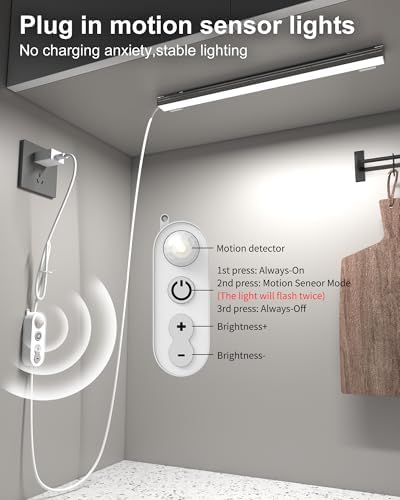 ASOKO Motion Sensor Dimmable Led Under Cabinet Light, 12" Cool White
