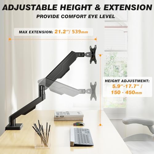 5Rcom Single Monitor Arm for 13-35 Inch Computer Screens