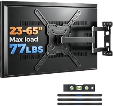 Suptek TV Wall Mount Full Motion for 23-43-55-65 Inch TV Up to 77lbs