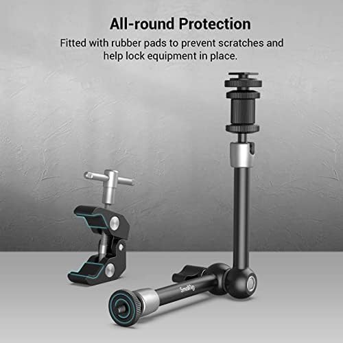 SMALLRIG 11'' Articulating Magic Arm and Clamp with 1/4 and 3/8 Thread