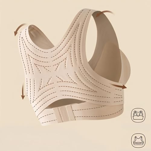 Posture Corrector Bra for Women Wireless Front Closure Cross Back Bras