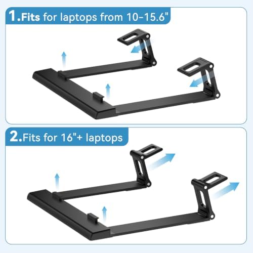 Laptop Stand for Desk ABS+Metal Portable Computer Riser Notebook Holder Printer Stand Office Desk Accessories Compatible with MacBook Air, Pro, Dell, HP, Lenovo and All 10-17" Laptops