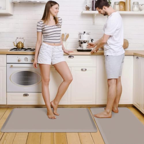 HappyTrends 2 PCS Kitchen Mat Cushioned Anti-Fatigue Floor Mat,