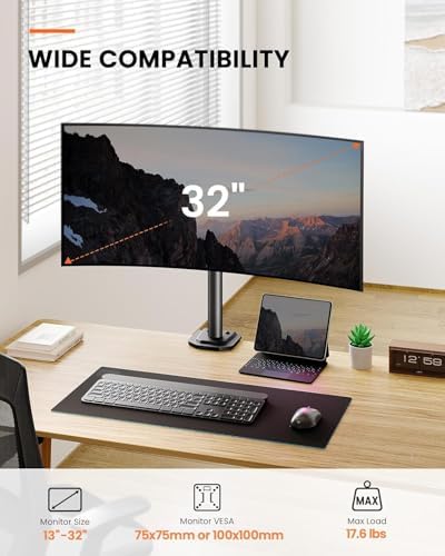 Ergear Single Monitor Mount for 13-32 Inch Screens,17.6 lbs Capacity