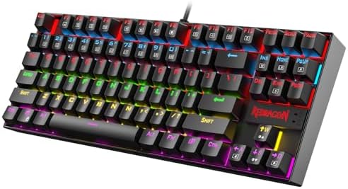 Redragon K552 Mechanical Keyboard, LED Gaming Keyboard with Red Switches