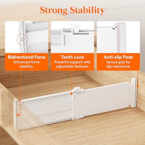 Lifewit 14 Pack 4" High Drawer Divider, Adjustable Drawer Organizer Clothes