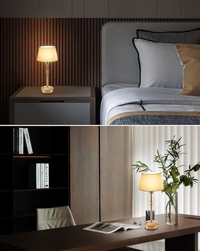 UMEXUS 2 Pack Small Cordless Rechargeable Table Lamp, Battery Operated Lamp