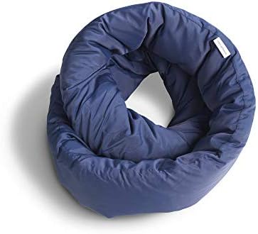 Huzi Infinity Pillow - Home Travel Soft Neck Scarf Support Sleep (Navy)