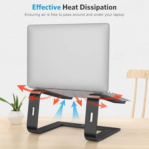 OMOTON Laptop Stand, Detachable Mount for MacBook Air/Pro Dell HP Black