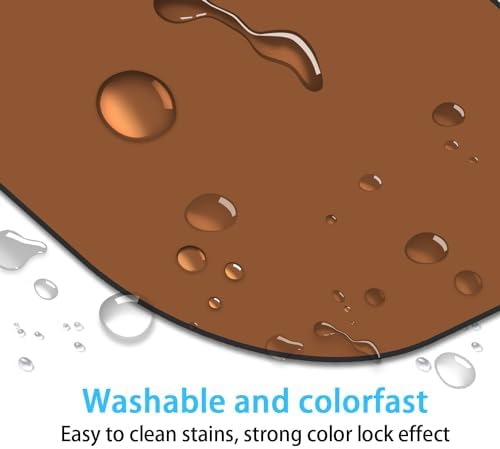 Mini Mouse Pad, 6x6 Inches, Waterproof Non-Slip Rubber Base, for Laptop, Keyboard Tray, Wireless Mouse, Home, Office, Travel (Brown)