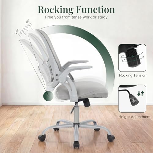 Home Office Desk Chair with Flip-up Armrest, Computer Chair