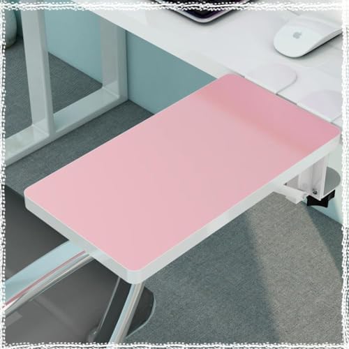 Foldable Clamp-On Desk Extender Tray with Wrist Rest - Ergonomic Keyboard Shelf for Computer Arm Support