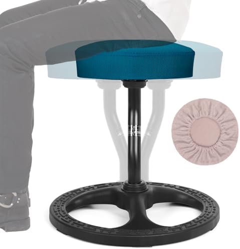 ADHD Chair for Kids, Yoga Chairs for Adults, Wobble Stool Active Flexible Seating Desk Chair with Non-Slip Base and Washable Seat Cover for Stability, Balance, Yoga, Office, School, Classroom