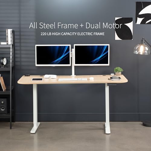 VIVO Light Wood 60 x 24 in Standing Desk, DESK-KIT-E2W1C