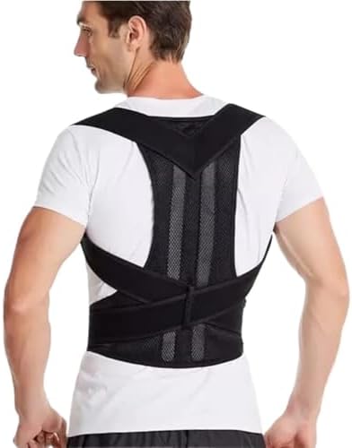 Plus Size XS-5XL Posture Corrector Prevents Slouching Scoliosis Back Brace Men Women Adjustable Back Stretcher Shoulder Neck Clavicle Support Spine Corrector(X-Large)