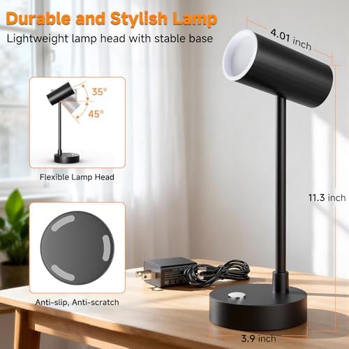 ShineTech LED Desk Lamp for Home Office, Small Table Lamp for Study & Work