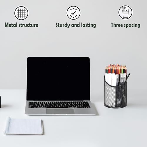 MINDEPOT 2 Pack Pencil Holder Pen Cup for Desk Round Pen Organizer