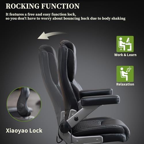 700lbs Big and Tall Office Chair for Heavy People with 5D Flip Armrests Heavy Duty Executive Chair with Adjustable Lumbar Support, Metal Base, Rubber Caster Wheels, Wide Seat for Sitting All Day