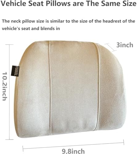 Car Headrest Pillow Soft Suede Fabric Memory Foam Car Neck Pillow Ultimate Comfort and Support for Driving and Travel