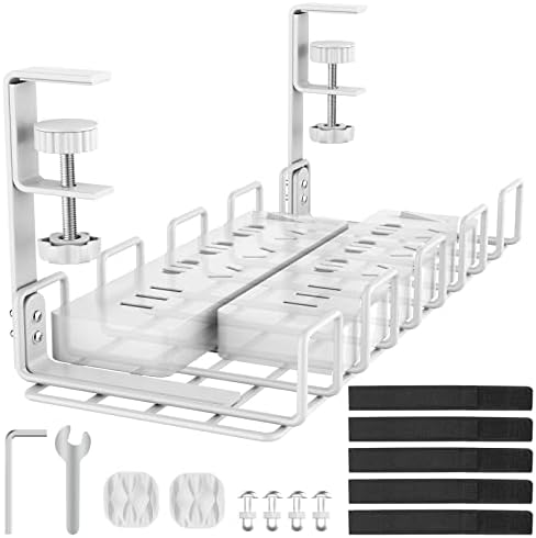 Under Desk Cable Management Tray No Drill Steel 15.7"
