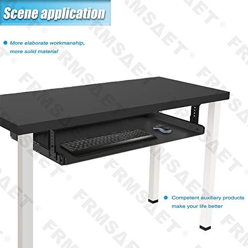 FRMSAET All-Metal 20/24/30 inch Slide Out Drawer Platform (30 inch, Black)