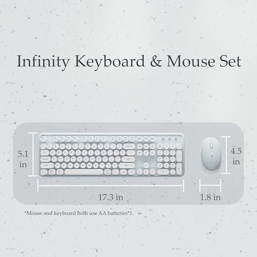Colorful Wireless Keyboard and Mouse Combo Green White
