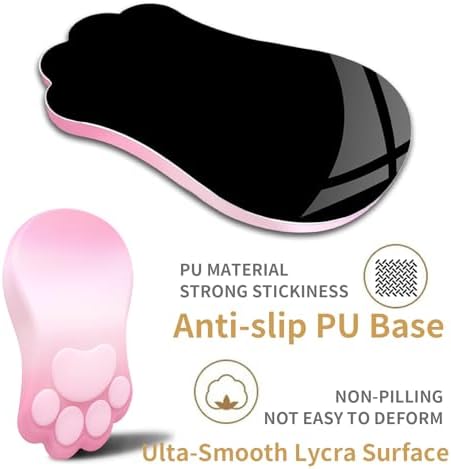 L-SPOUTTO Ergonomic Mouse Pad with Wrist Rest,Pink Mouse Pad Wrist Support